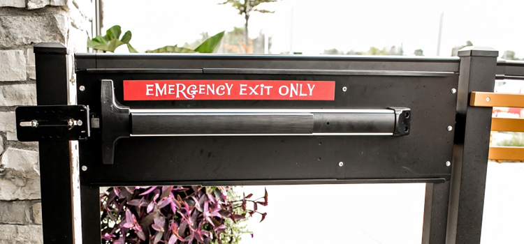 emergency push bar installation in Prunedale